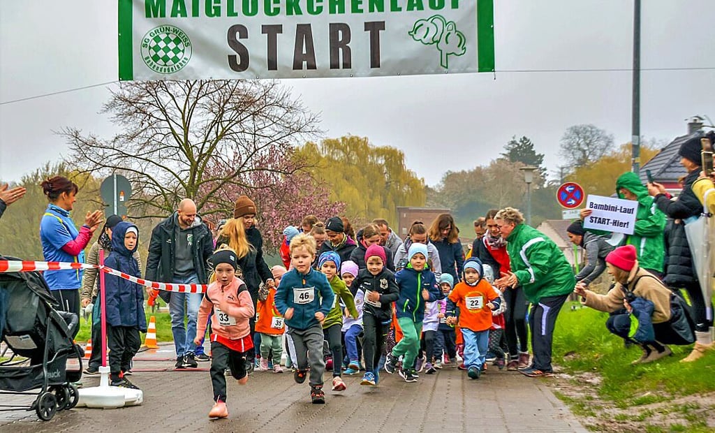 Neben vielen Erwachsenen gingen auch zahlreiche Kinder, wie hier beim Bambinilauf, in Hohendodeleben an den Start.