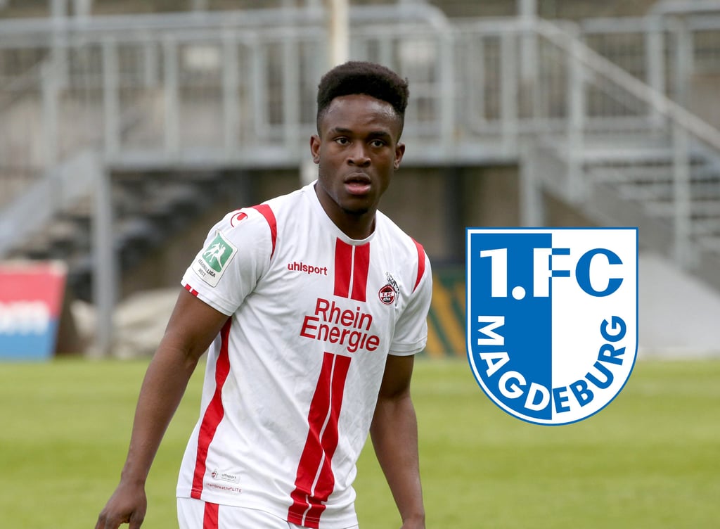 Noel Futkeu während seiner Zeit beim 1. FC Köln II. Aktuell spielt das Stürmer-Talent in der Oberliga bei Schwarz-Weiß Essen. Der 1. FC Magdeburg soll an ihm interessiert sein.