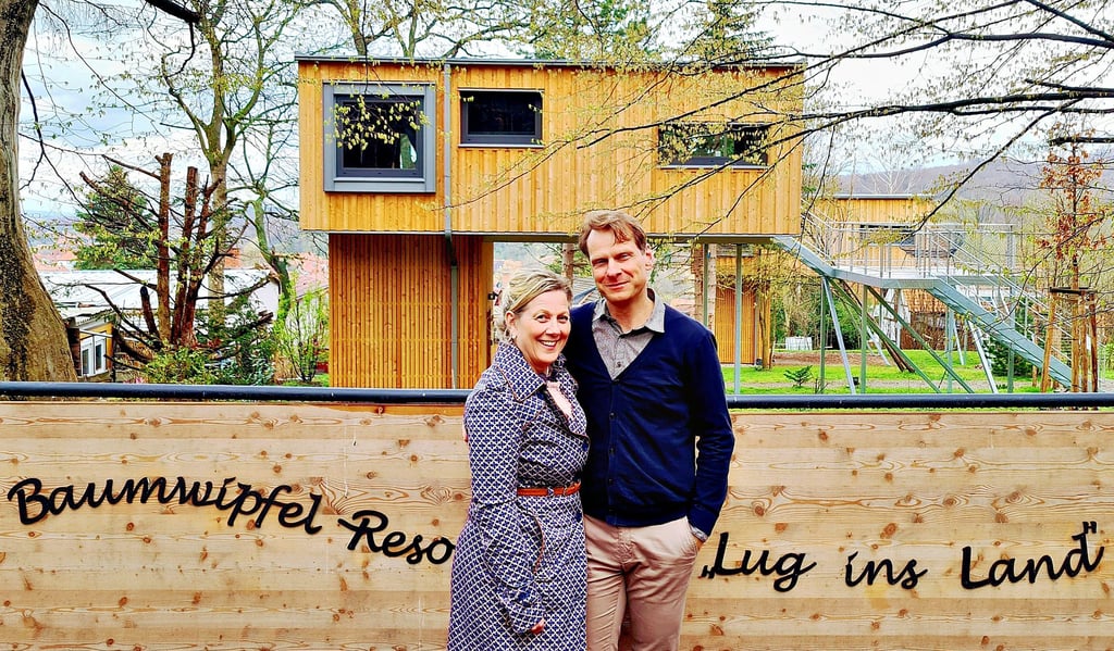 Mit ihrem Baumwipfel-Resort in Ilsenburg haben sich Kerstin Emma Tiede und Thomas Händel einen Traum erfüllt.