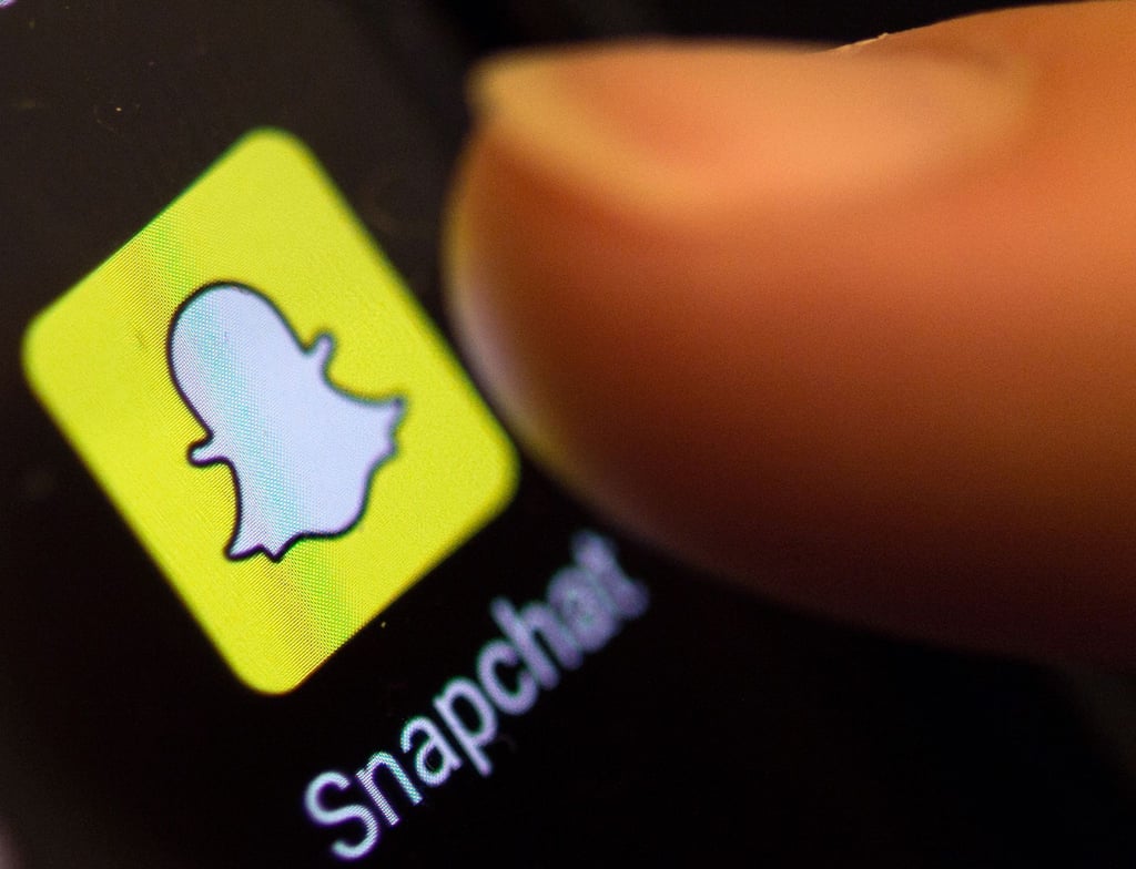 Das Logo von Snapchat auf einem Smartphone.