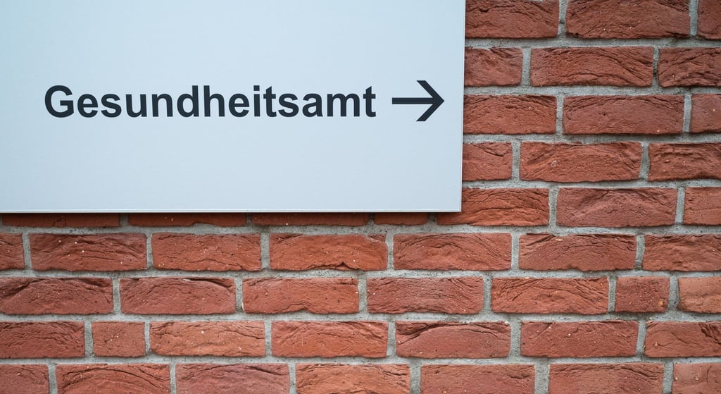 "Gesundheitsamt" steht auf einem Dienstgebäude.