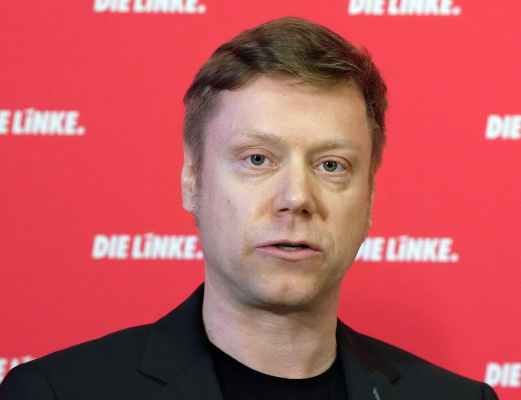 Martin Schirdewan, Co-Bundesvorsitzender der Partei Die Linke, spricht während einer Pressekonferenz.