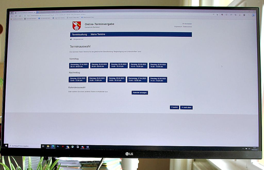 Bürger können online Termine in der Gemeindeverwaltung vereinbaren. Die Organisation der Sprechtage wurde optimiert.