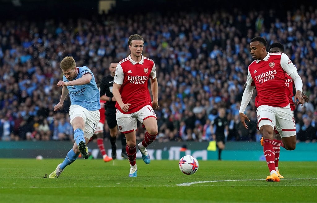 Kevin De Bruyne traf beim ManCit-Sieg gegen Arsenal gleich zweimal.