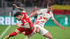 War auch von Lukas Kübler (l.) nicht zu stoppen: RB Leipzigs Dani Olmo