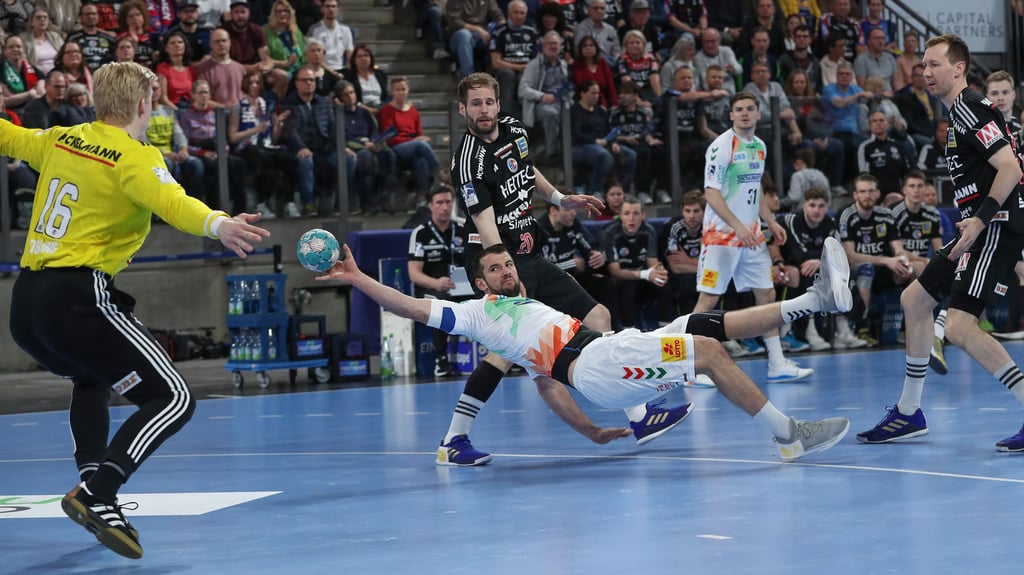 Lucas Meister war wie der SC Magdeburg nicht zu stoppen. In Erlangen war der Schweizer bei fünf Wurfversuchen fünfmal erfolgreich.