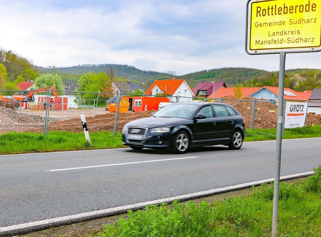 Blick auf die Baustelle des Nettomarkts.