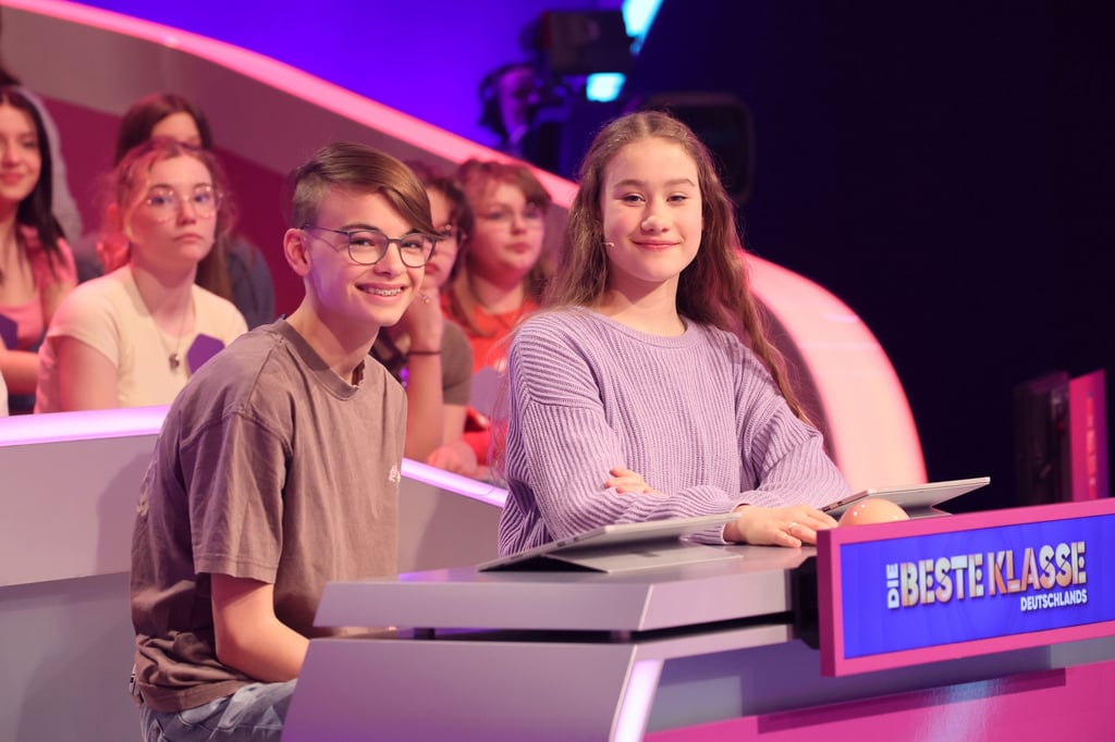 Marit und Moritz aus der Klasse 7c vom Ökonomischen Domgymnasium aus Magdeburg bei "Die beste Klasse Deutschland".