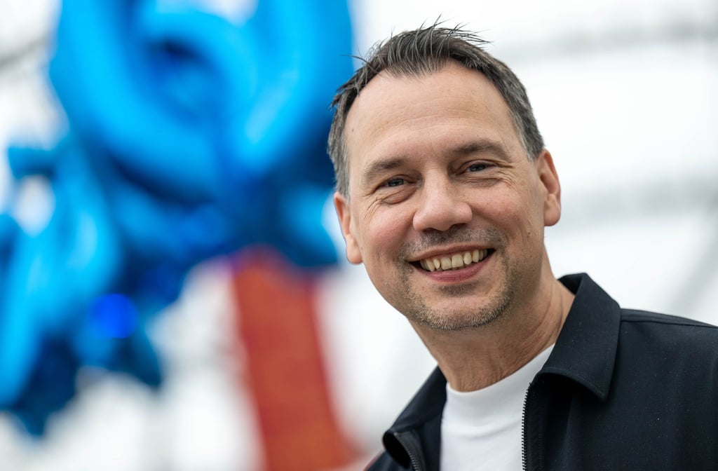 Der deutsche Schriftsteller Sebastian Fitzek zu Gast auf der Leipziger Buchmesse.