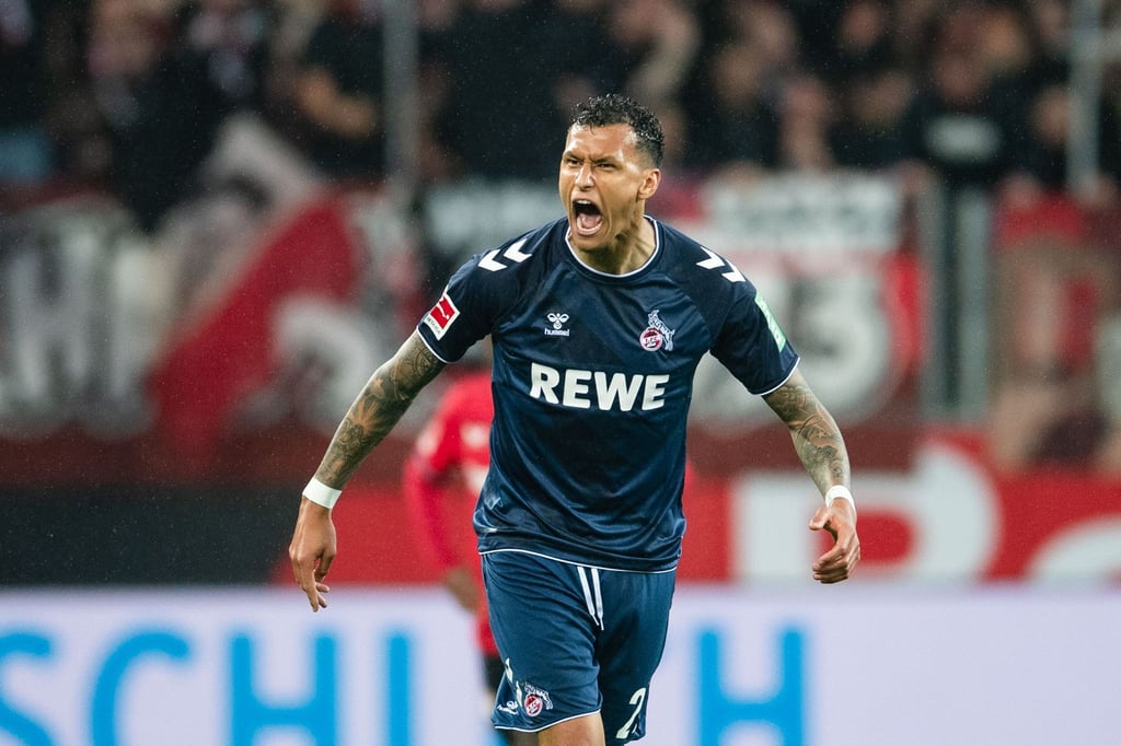 Mit seinem Doppelpack verhalf Davie Selke dem 1. FC Köln zu drei Punkten in Leverkusen.