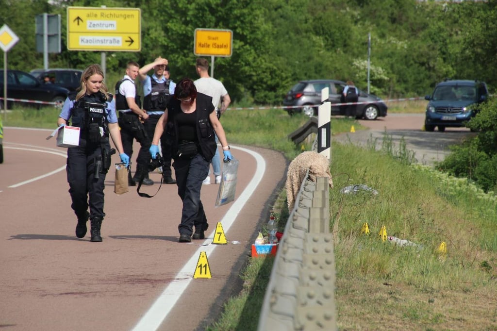 Nach der Bluttat in Neustadt sicherte die Polizei vor Ort Spuren.