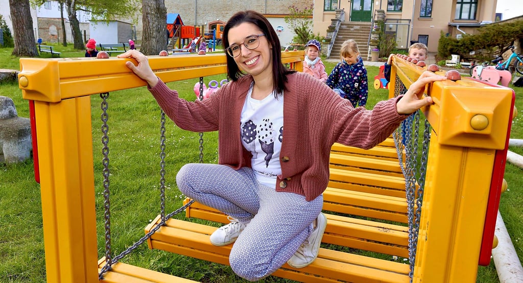 Sabrina Wolf ist die Leiterin des Kindergartens „Waldstrolche“ in Aderstedt.