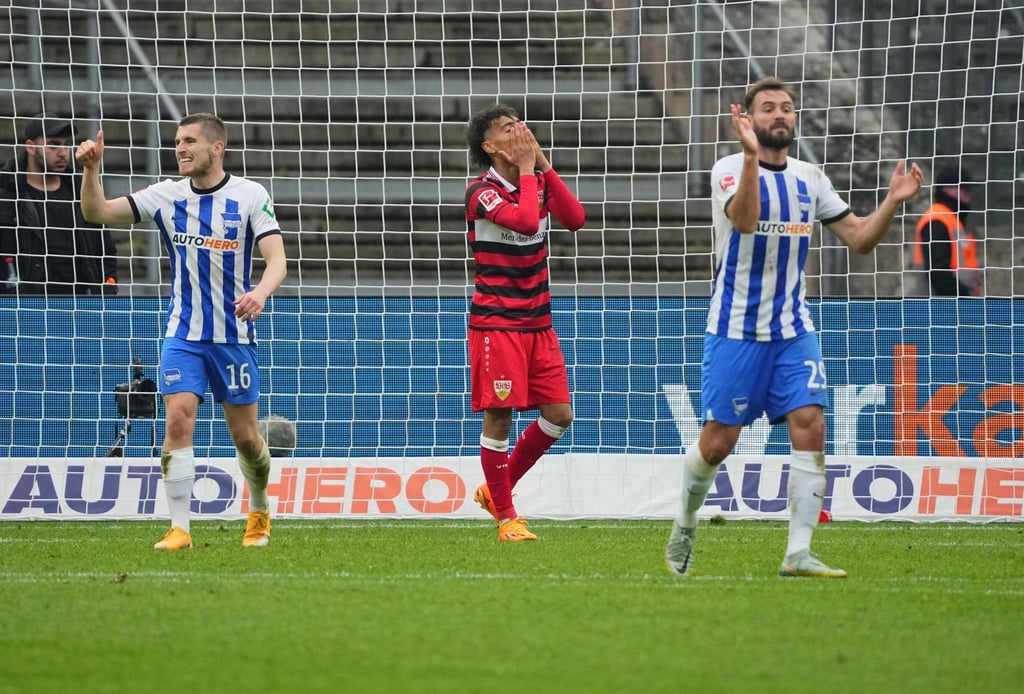 Für Enzo Millot (M) gab es mit dem vfB nichts bei Hertha zu holen.