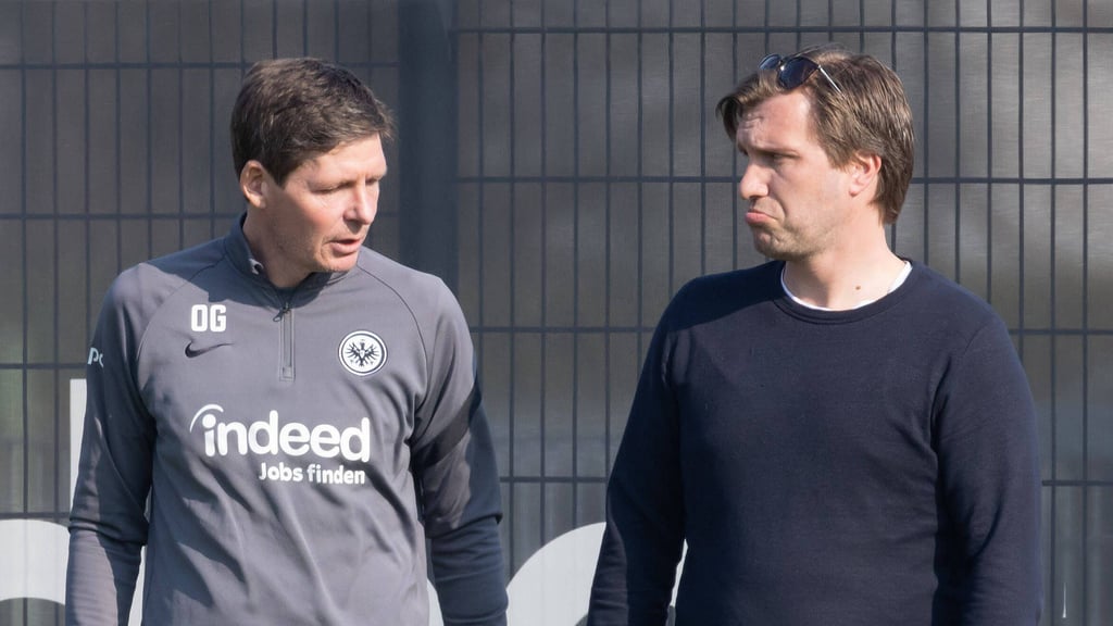 Gehen ab dem Sommer getrennte Wege: SGE-Coach Glasner (l.) und Sportvorstand Krösche