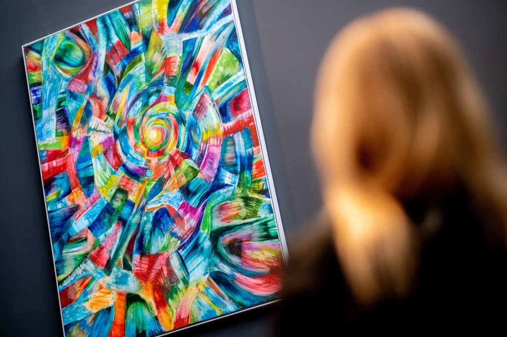 Das Werk „Vortex 1“ von Künstler Jan Pleitner hängt in der Kunsthalle Emden.
