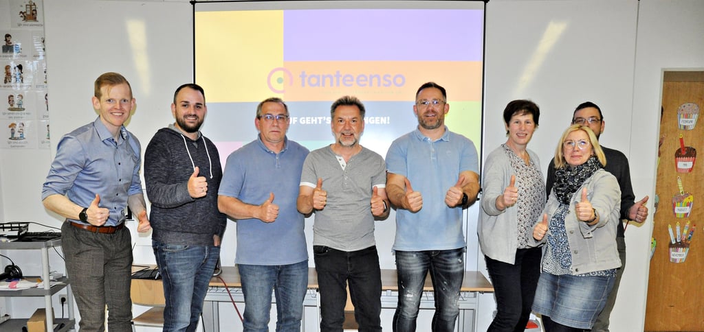 Sie machen sich stark für den Tante-Enso-Laden in Letzlingen: Timo Jacobs von my Enso (von links) sowie die Ortschaftsräte Thomas Krieg, Jan Dittrich, Andreas Steack, Thomas Genz, Bianka Diwok, Maren Schwarzlose und Kay Grieger.