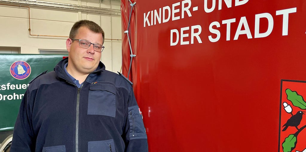 Kevin Bierstedt leitet nicht nur die Jugendfeuerwehr in Drohndorf, er ist jetzt auch Stadtjugendfeuerwehrwart.
