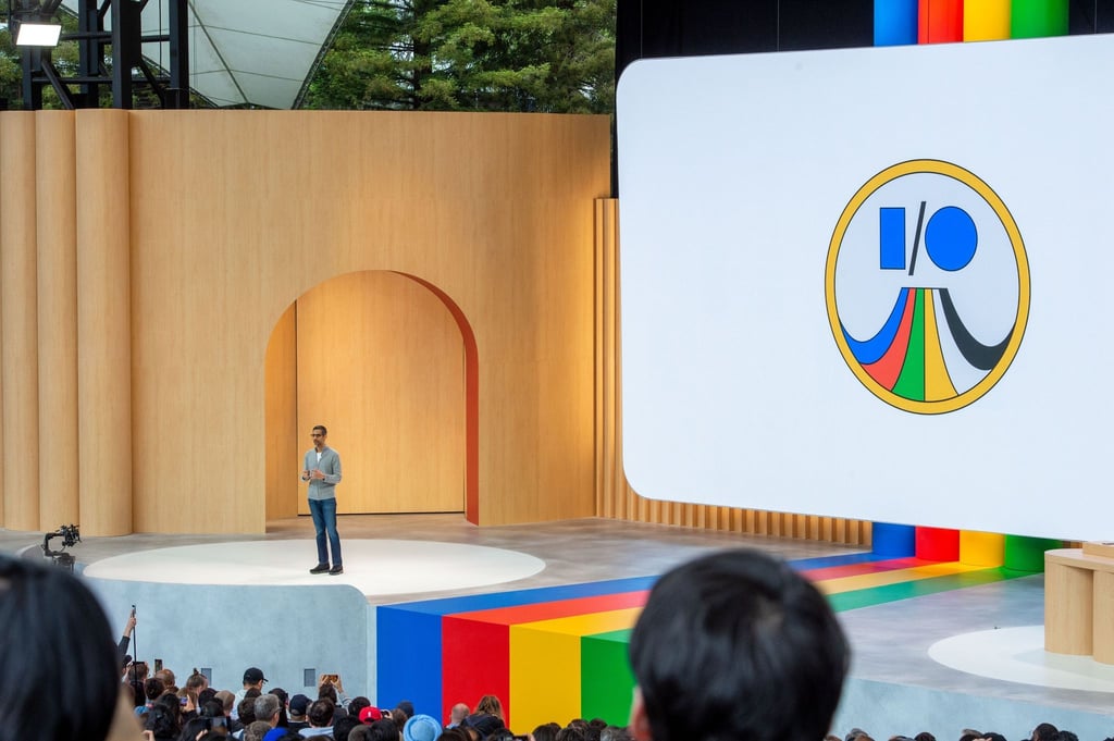 Google-Chef Sundar Pichai auf der Entwicklerkonferenz Google I/O.