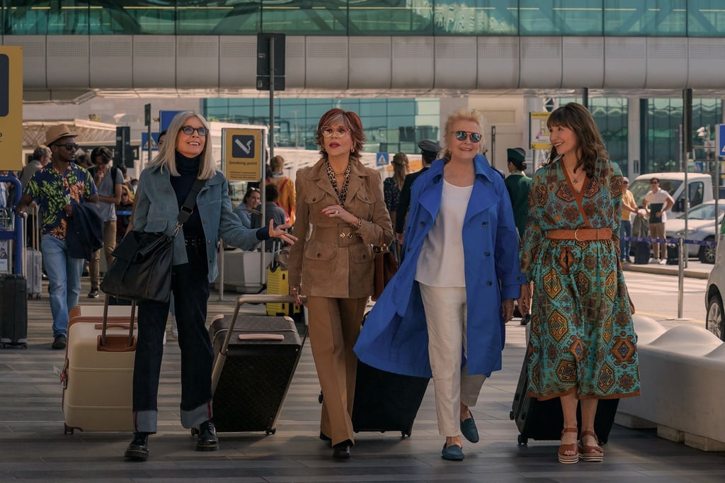 Diane Keaton (v.l.n.r.) als Diane, Jane Fonda als Vivian, Candice Bergen als Sharon und Mary Steenburgen als Carol in einer Szene des Films „Book Club - Ein neues Kapitel“.