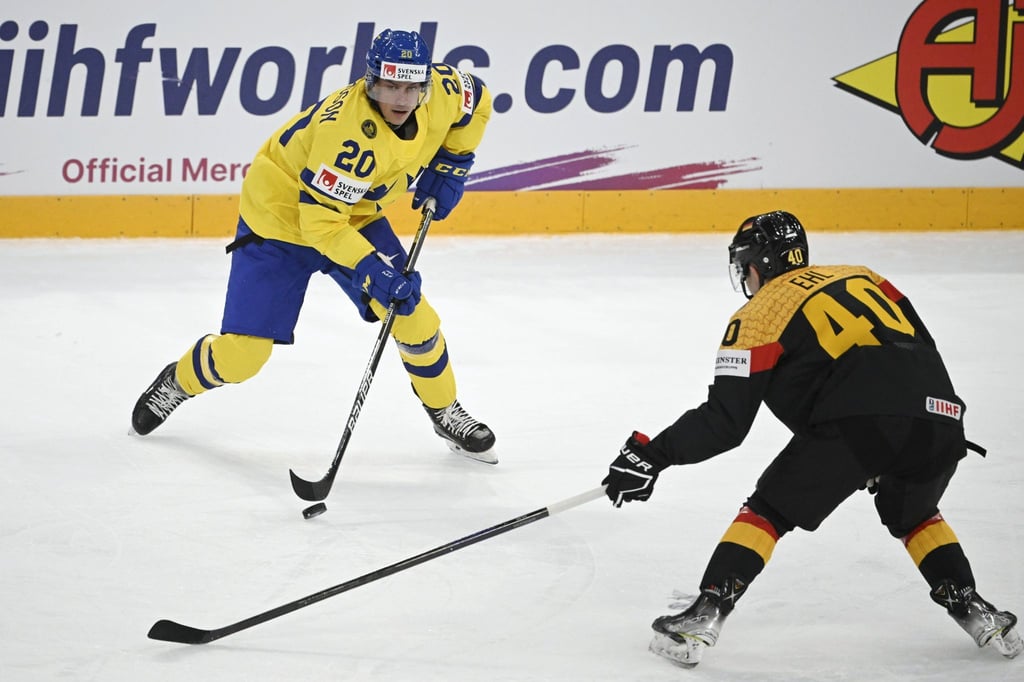 Alexander Ehl (r) aus Deutschland gegen Andre Petersson aus Schweden im ersten Vorrundenspiel.