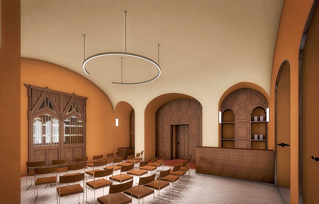 So könnte der Vorraum von St. Jakob einmal aussehen. Das Architekturbüro von Dietmar Sauer hat sich dazu Gedanken gemacht.