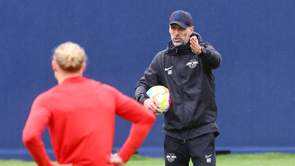 Marco Rose bei RB Leipzig im Training.