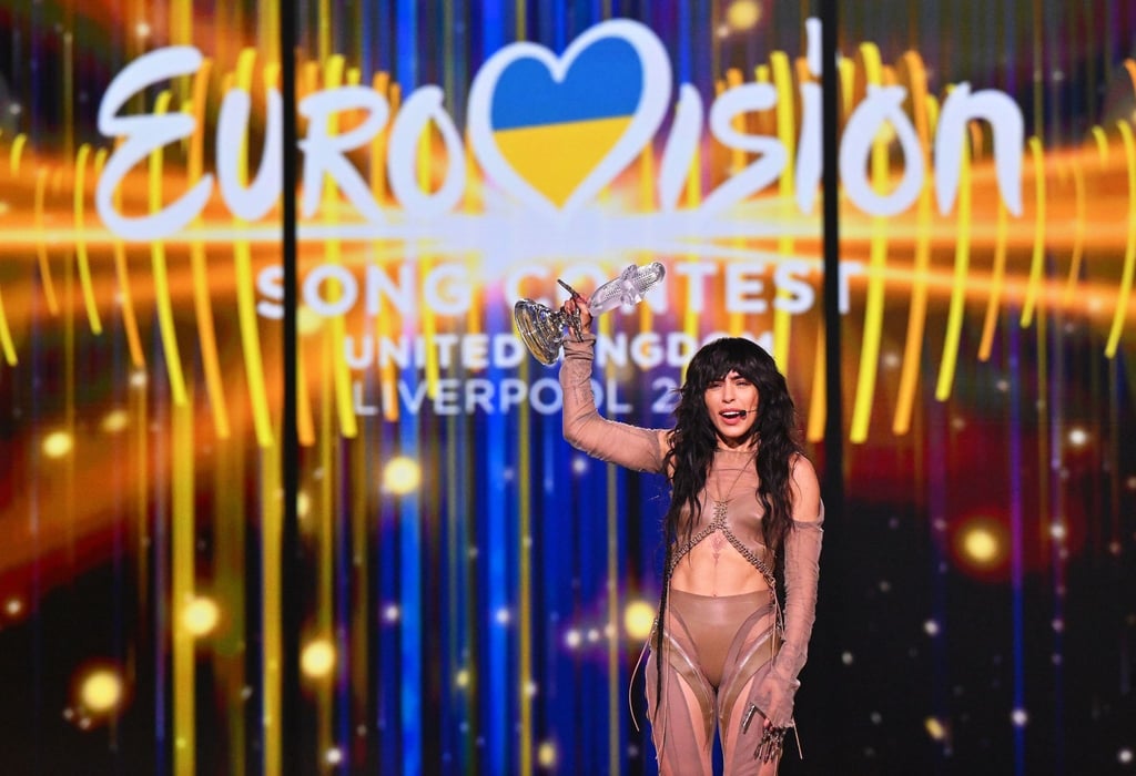 Loreen aus Schweden jubelt nach ihrem Sieg beim Finale des 67. Eurovision Song Contest (ESC) in Liverpool.