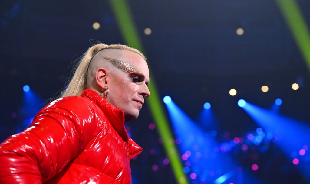 Ein enttäuschter Frontmann: Chris Harms von der Band Lord Of The Lost beim ESC-Finale in Liverpool.