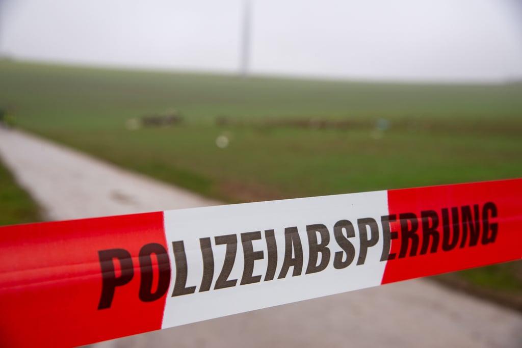 Eine Polizeiabsperrung.