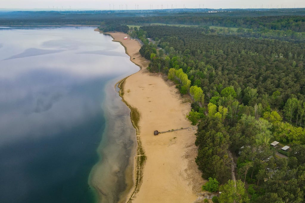 Der Helenesee (Luftaufnahme mit einer Drohne).