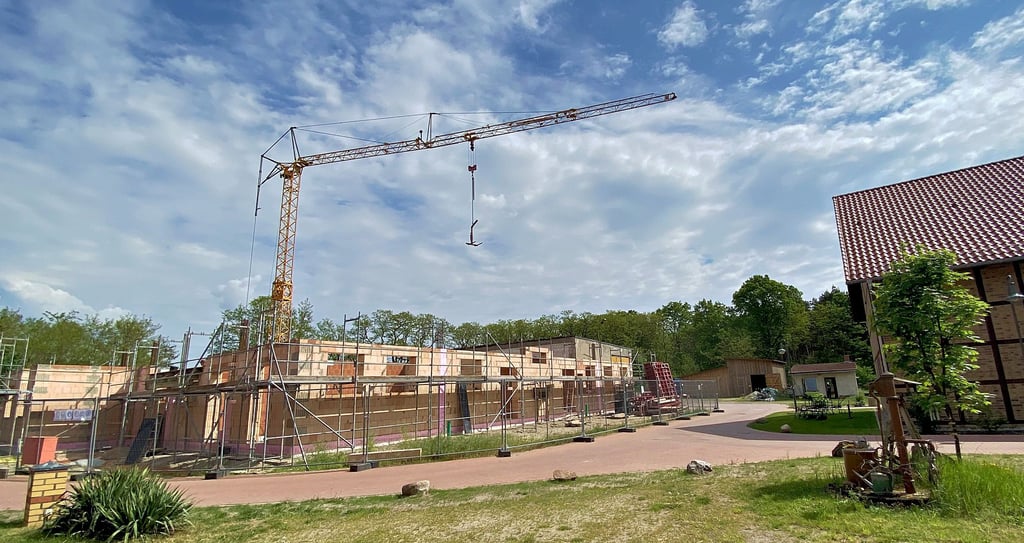 Für das neue Grüne Haus wurde am 1. März der Grundstein gelegt.