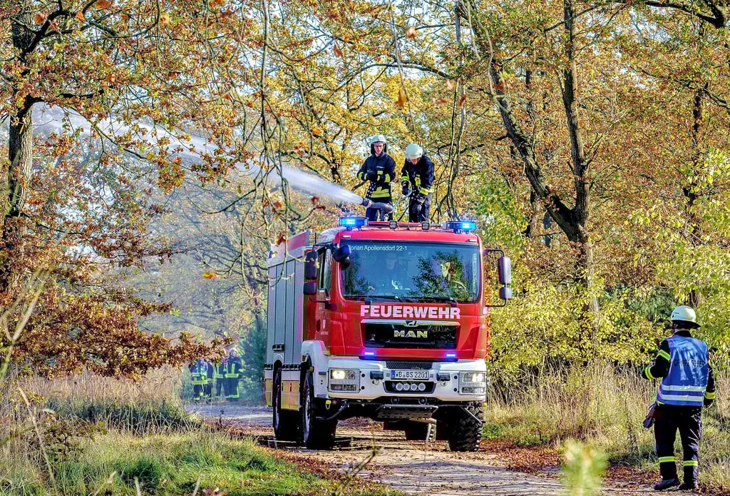 Dies ist das spezialisierte Vegetationsbrandlöschfahrzeug, das in Apollensdorf stationiert ist und nun auch Teil des Löschverbandes Ost ist.