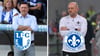 FCM-Cheftrainer Christian Titz und Darmstadts Coach Torsten Lieberknecht.