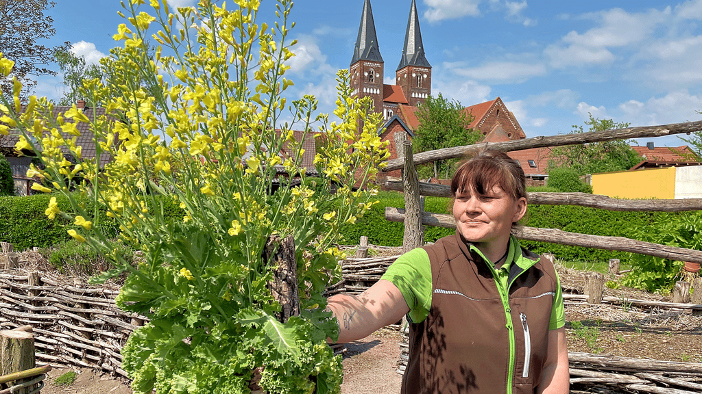 Einen einzigartigen Anblick bietet der blühende Grünkohl, auf den Manuela Pelloth die Besucher aufmerksam machen wird.