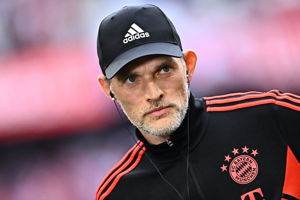 Münchens Cheftrainer Thomas Tuchel kommt ins Stadion.