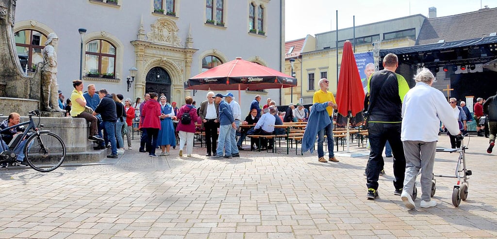 Das gute Wetter und das abwechslungsreiche Programm sorgte beim sechsten Brunnenfest in Schönebeck für einen großen Besucherandrang.