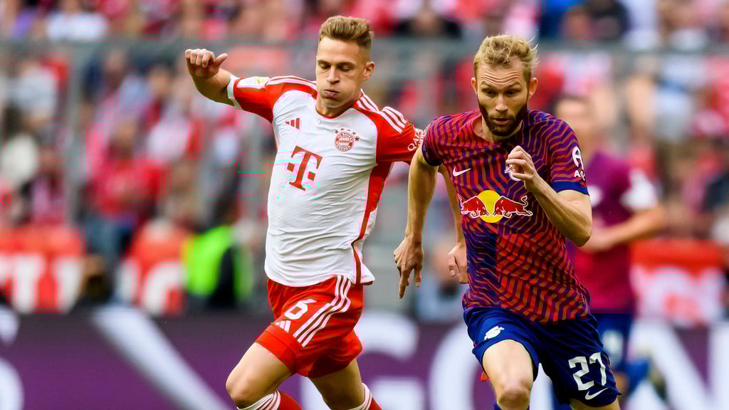 Zog gegen Joshua Kimmich (l.) und die Bayern den Konter zum 1:1 an: Konrad Laimer