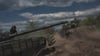 Ukrainische Panzer in der Nähe von Bachmut.