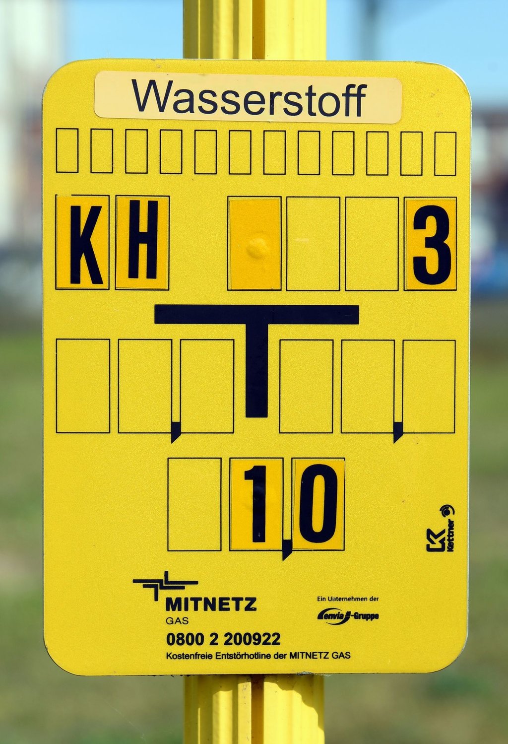 Hinweisschild in Sachsen-Anhalt.