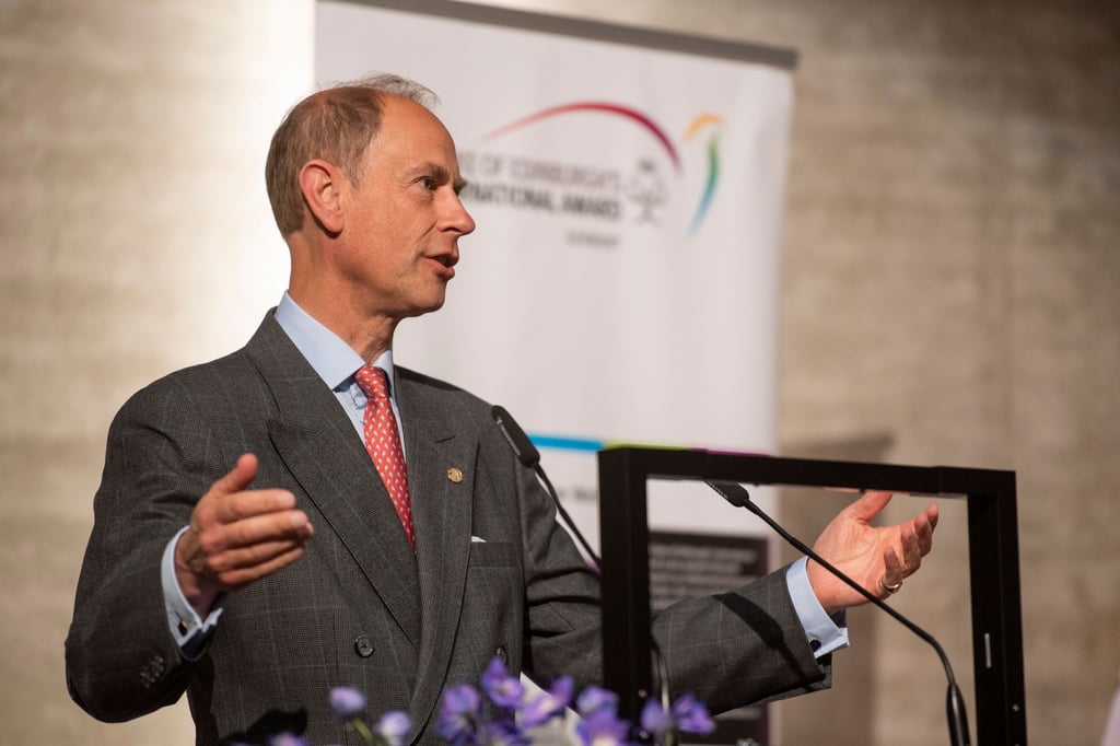 Herzog von Edinburgh Prinz Edward spricht bei der Verleihung der „Duke of Edinburgh’s International Awards“.