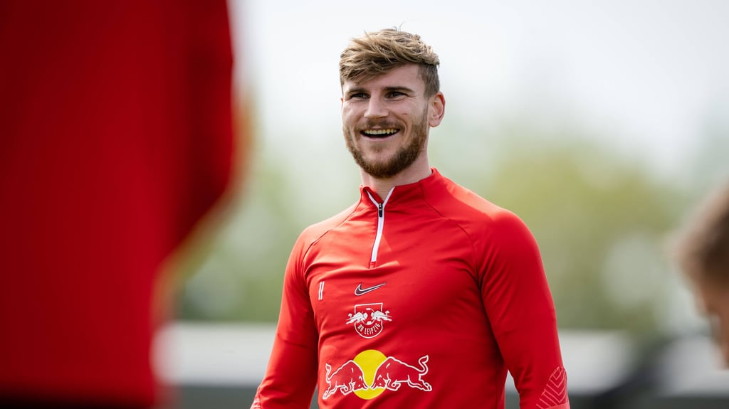 Timo Werner beim Training am Cottaweg Anfang Mai.