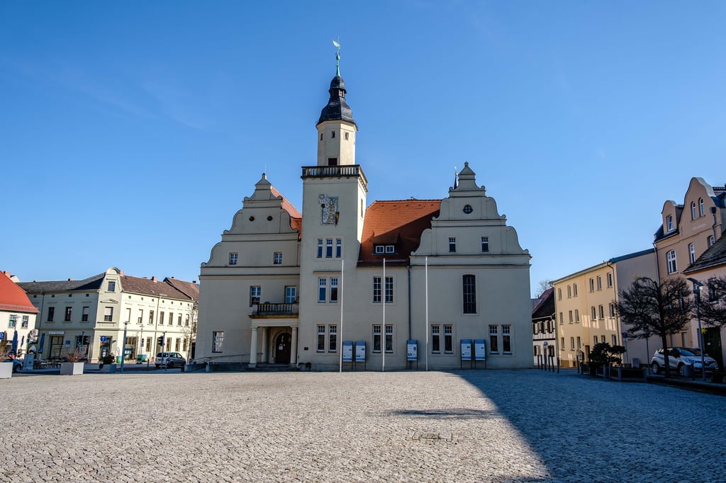 Die Sitzungen des Stadtrats und mehrerer Ausschüsse finden im Ratssaal des Coswiger Rathauses statt.