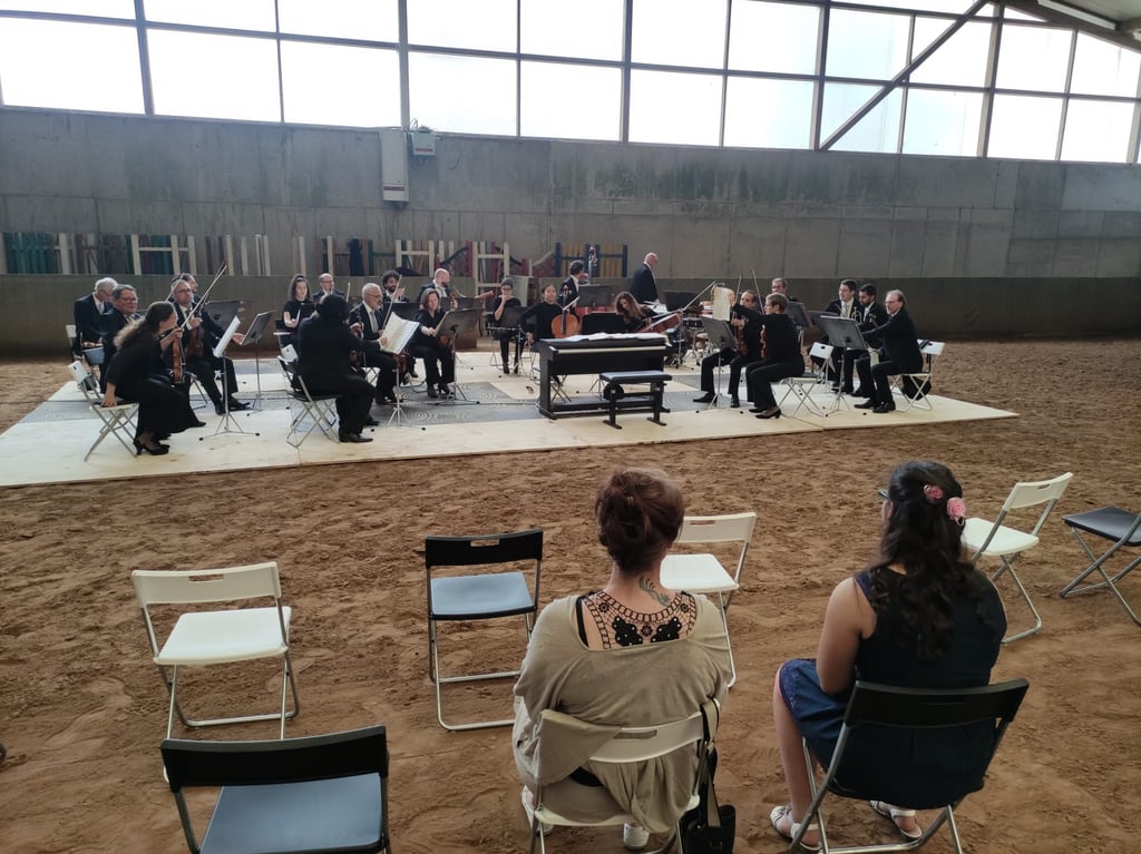 Pfingstsonntag wird die Reitsporthalle der Familie Horrmann erneut zur Bühne für die Mitteldeutsche Kammerphilharmonie. Ein Konzert gab es bereits letztes Jahr in Welsleben, für die diesjährige Auflage erhoffen sich die Besitzer der Halle höhere Besucherzahlen.