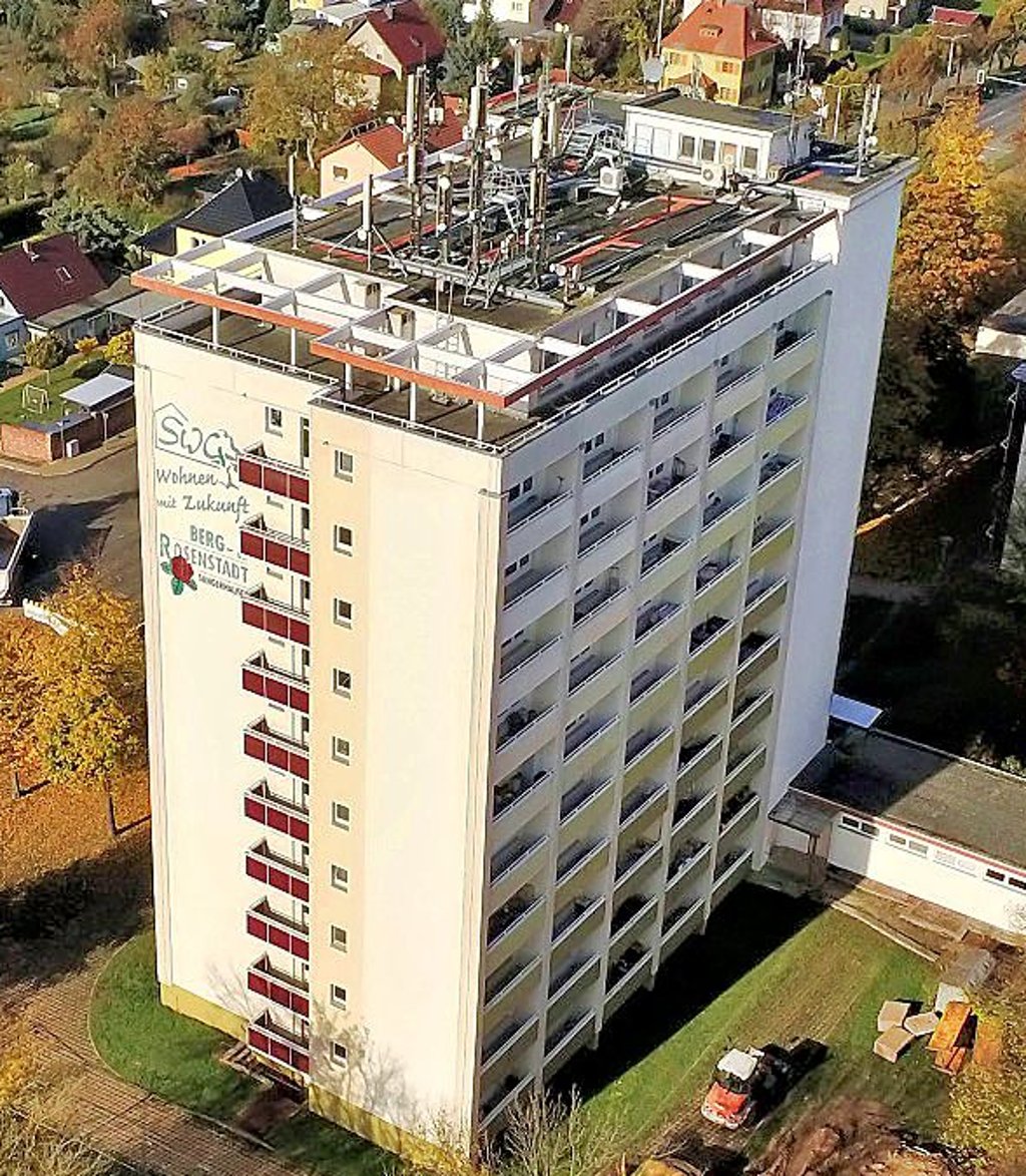Das Hochhaus soll abgerissen werden.