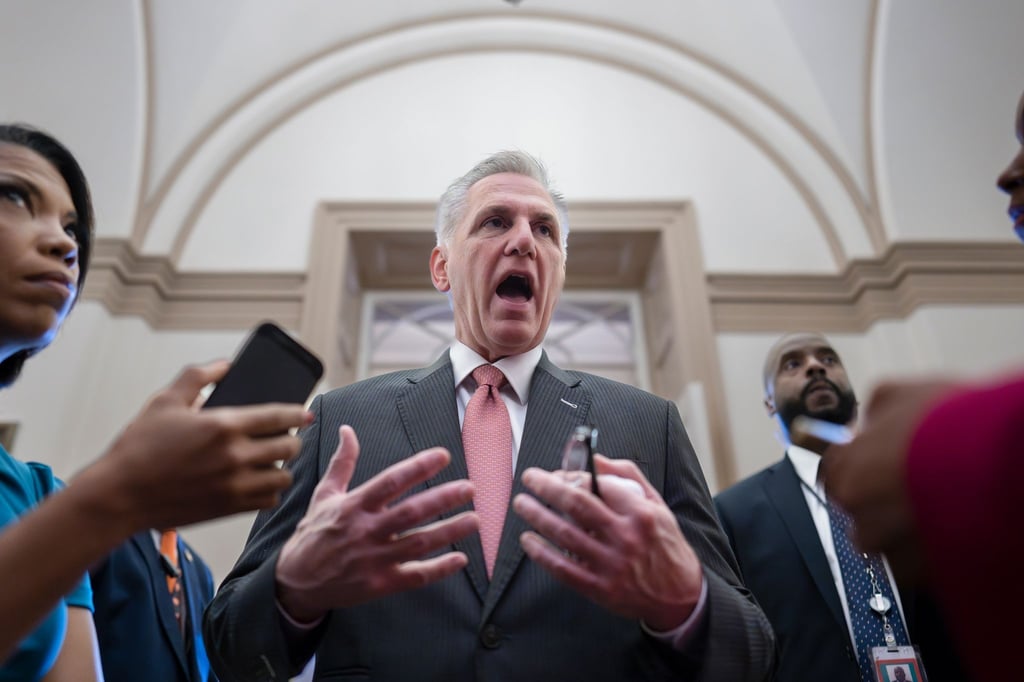 Kevin McCarthy, Sprecher des US-Repräsentantenhauses, äußert sich zu den Verhandlungen zur Schuldengrenze.