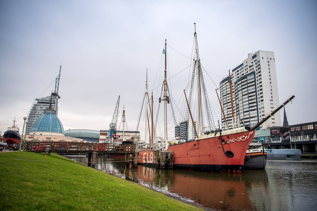 Das Feuerschiff „Elbe 3“ liegt im Museumshafen vom Deutschen Schifffahrtsmuseum in Bremerhaven.