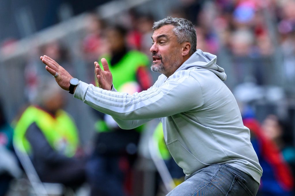 Schalkes Trainer Thomas Reis gestikuliert.