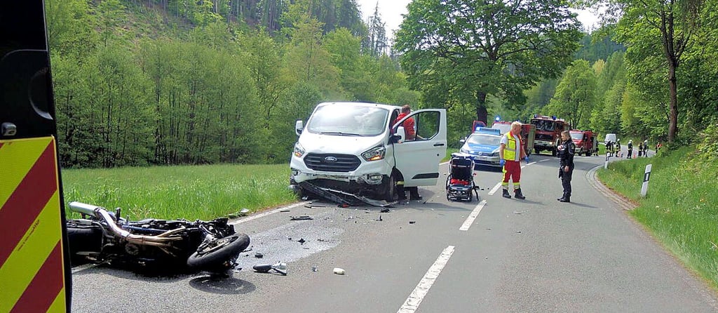 Foto vom Verkehrsunfall am 19. Mai auf der L230