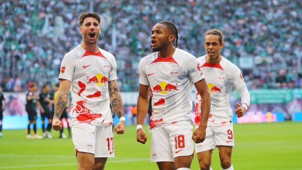 Erlösender Jubel: Christopher Nkunku und Kollegen.