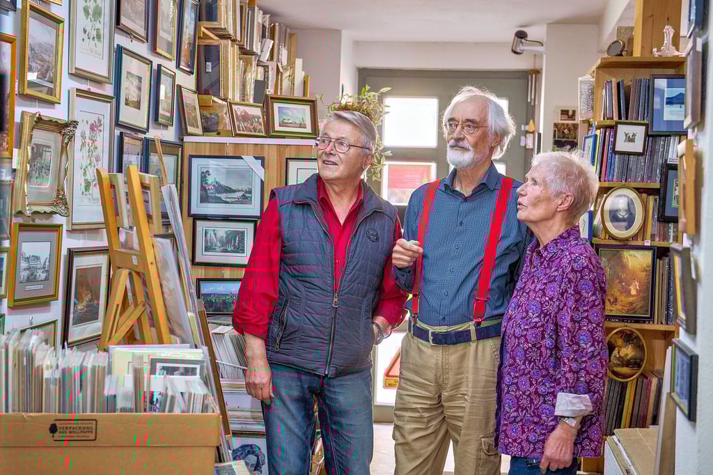 Im Laden von Erhard und Christiane Damerau wurde Winfrid Parkinson (Mitte) inspiriert.
